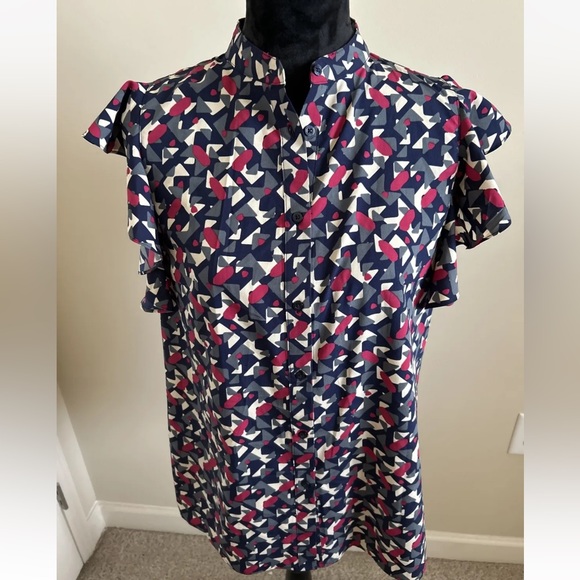 Lauren Ralph Lauren Women’s Multi-Color Blouse Size Medium EUC - Picture 2 of 9